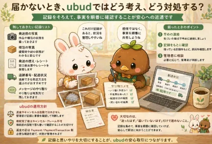 フリマ取引で商品が届かないときは？ubudで考えたい「発送記録」と紛失トラブルの向き合い方