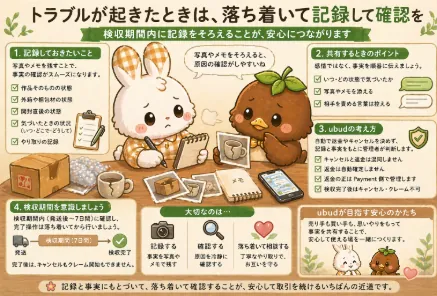 配送中の責任を急いで決めない。ubudで大切にしたい「検収期間内の確認と記録」