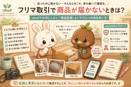 フリマ取引で商品が届かないときは？ubudで考えたい「発送記録」と紛失トラブルの向き合い方