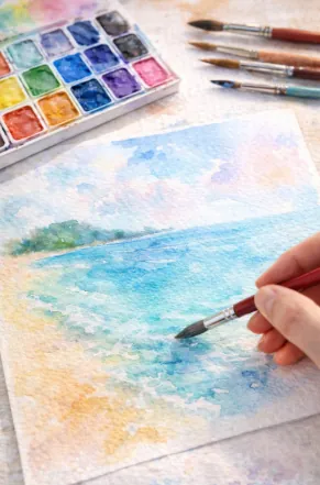 水彩絵の具のぼかし方入門｜やさしくきれいに仕上げる基本のコツ