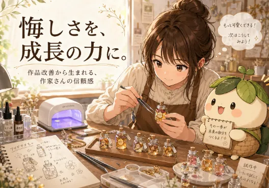 ハンドメイド作家が悔しさを成長に変える方法｜小さな作品づくりと品質改善のヒント