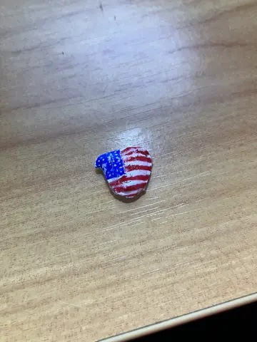 プックリシール)アメリカの国旗(レジン